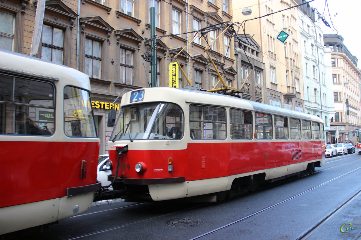 Прага. Tatra T3SUCS №7189