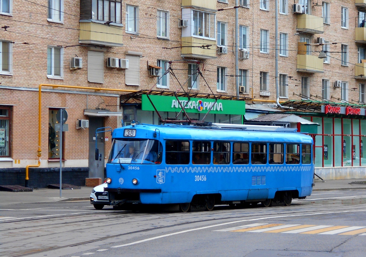 Москва. Tatra T3 (МТТЧ) №30456