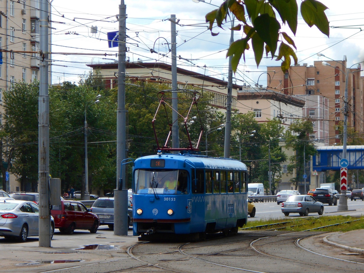 Москва. Tatra T3 (МТТЧ) №30153