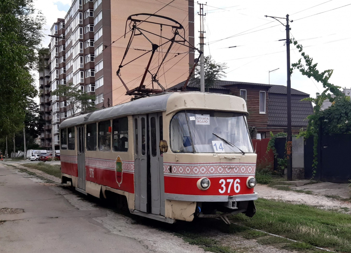 Запорожье. Tatra T3SU №376