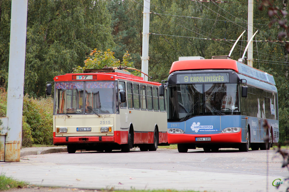 Вильнюс. Škoda 14Tr02/6 №2515, Solaris Trollino 15 №2695