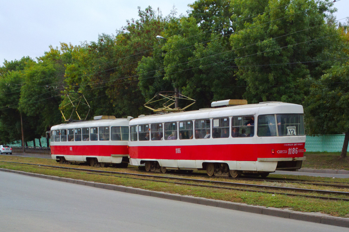 Самара. Tatra T3SU №1185, Tatra T3SU №1186