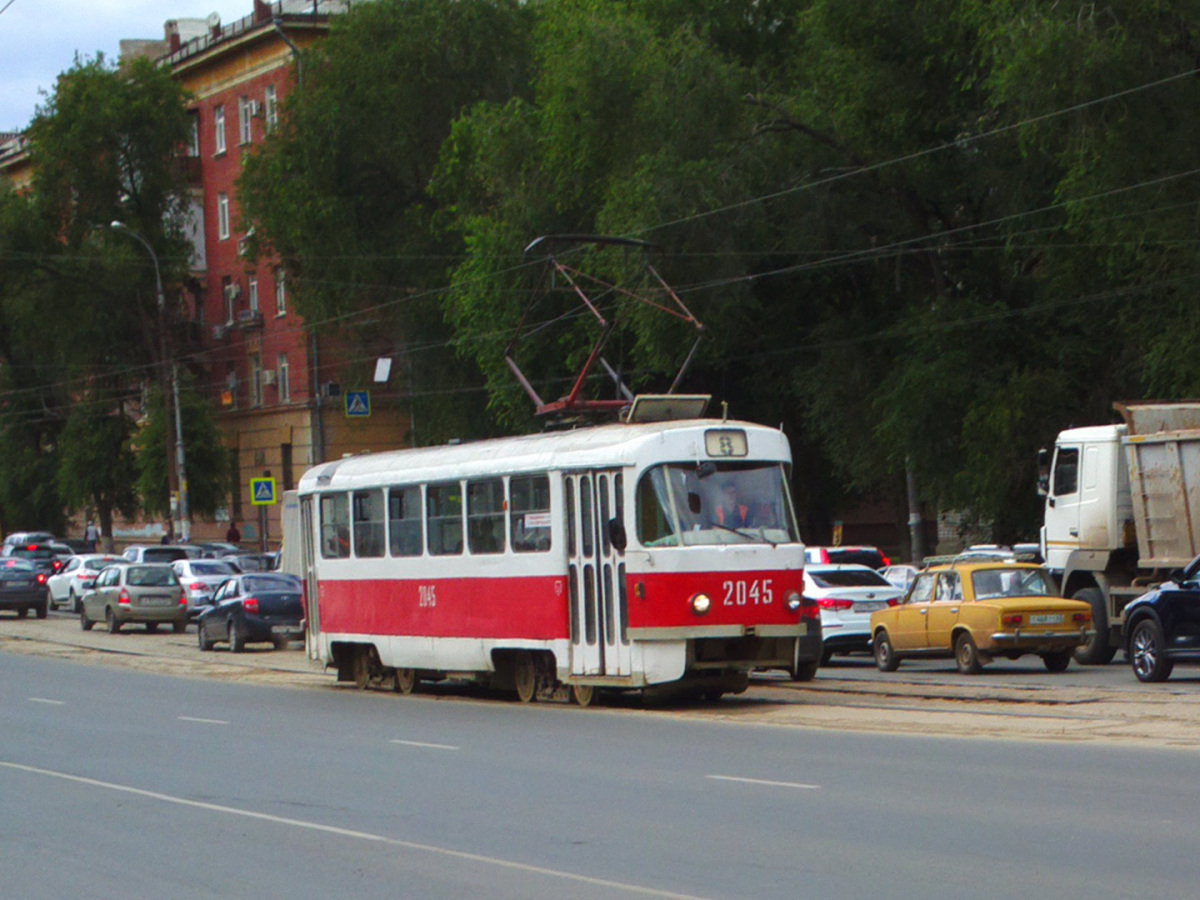 Самара. Tatra T3 (двухдверная) №2045