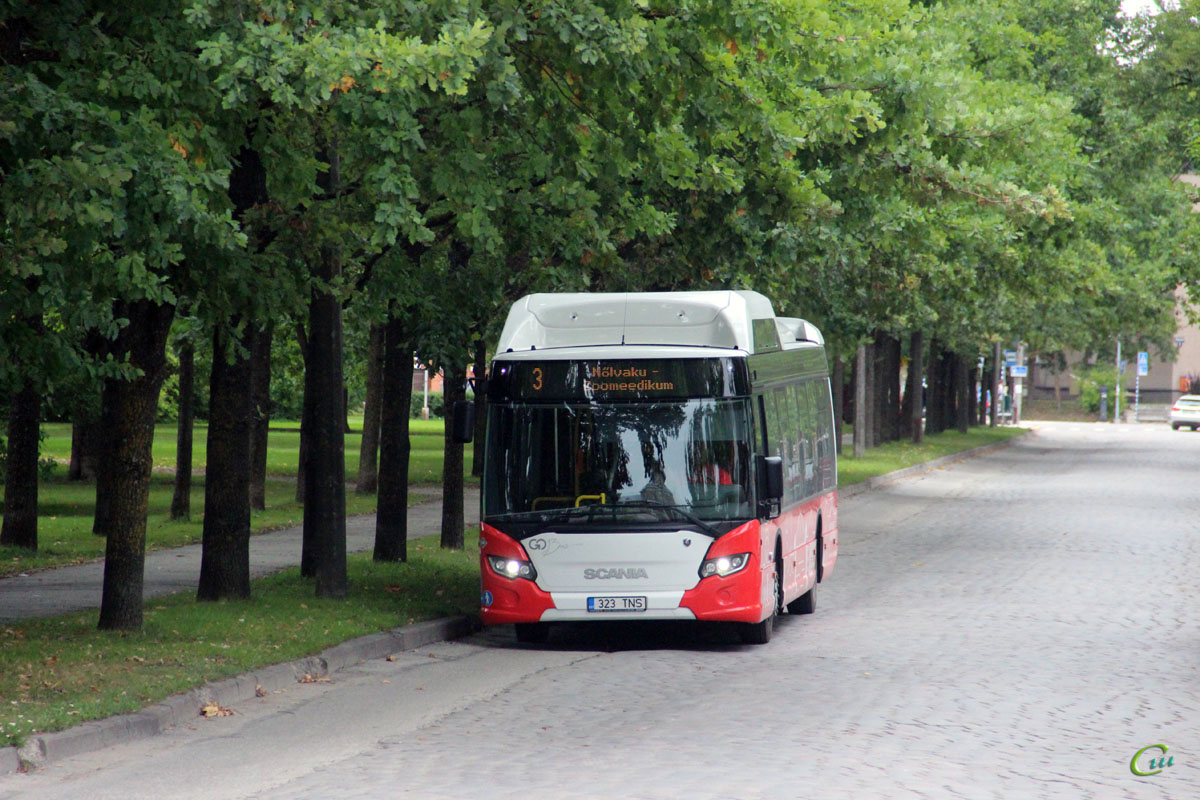 Тарту. Scania Citywide LF CNG 323 TNS
