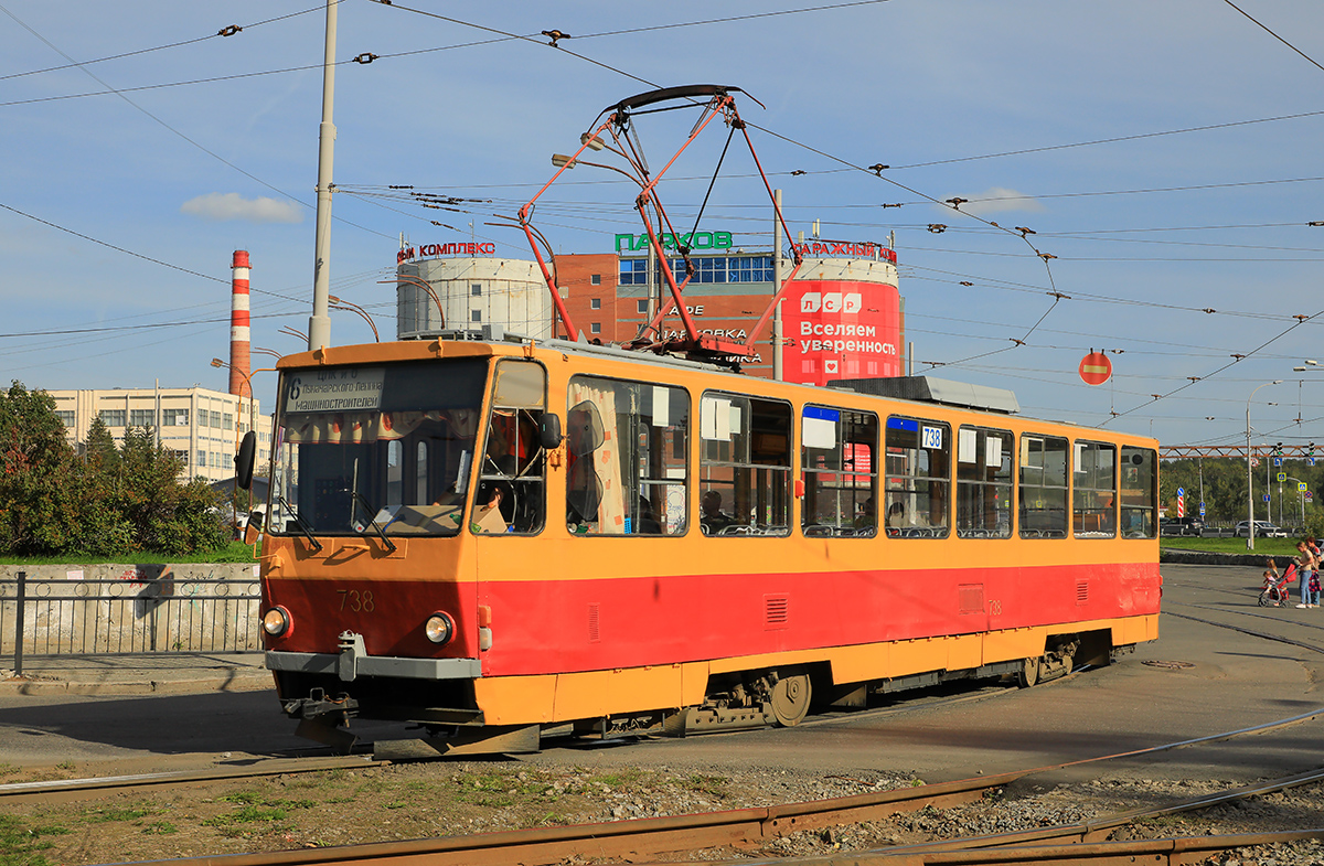 Екатеринбург. Tatra T6B5 (Tatra T3M) №738