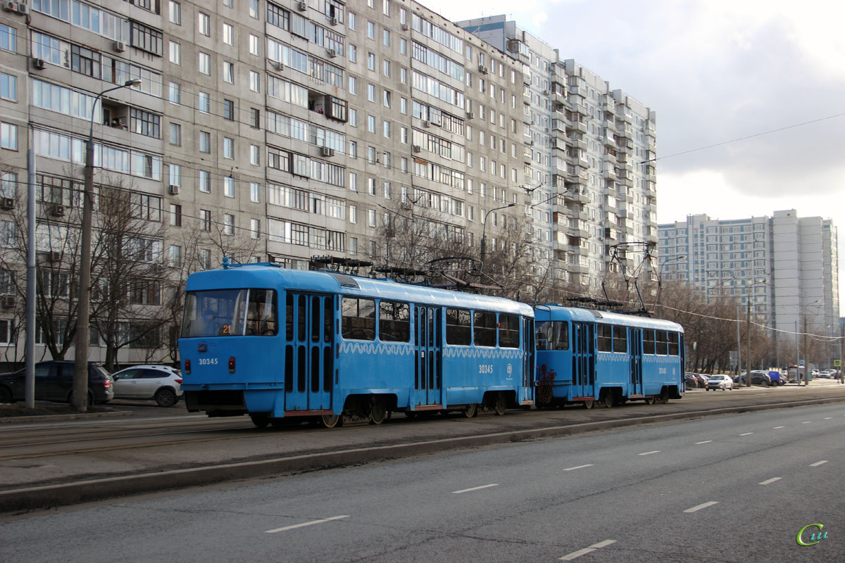 Москва. Tatra T3 (МТТА) №30345, Tatra T3 (МТТА) №30348