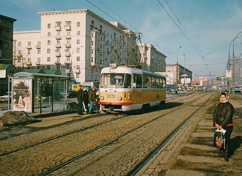 Москва. Tatra T3SU №3651