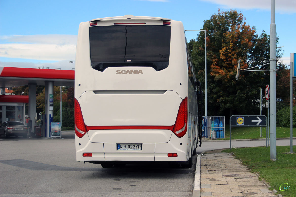 Чески-Крумлов. Scania Touring HD (Higer A80T) KR 022YP
