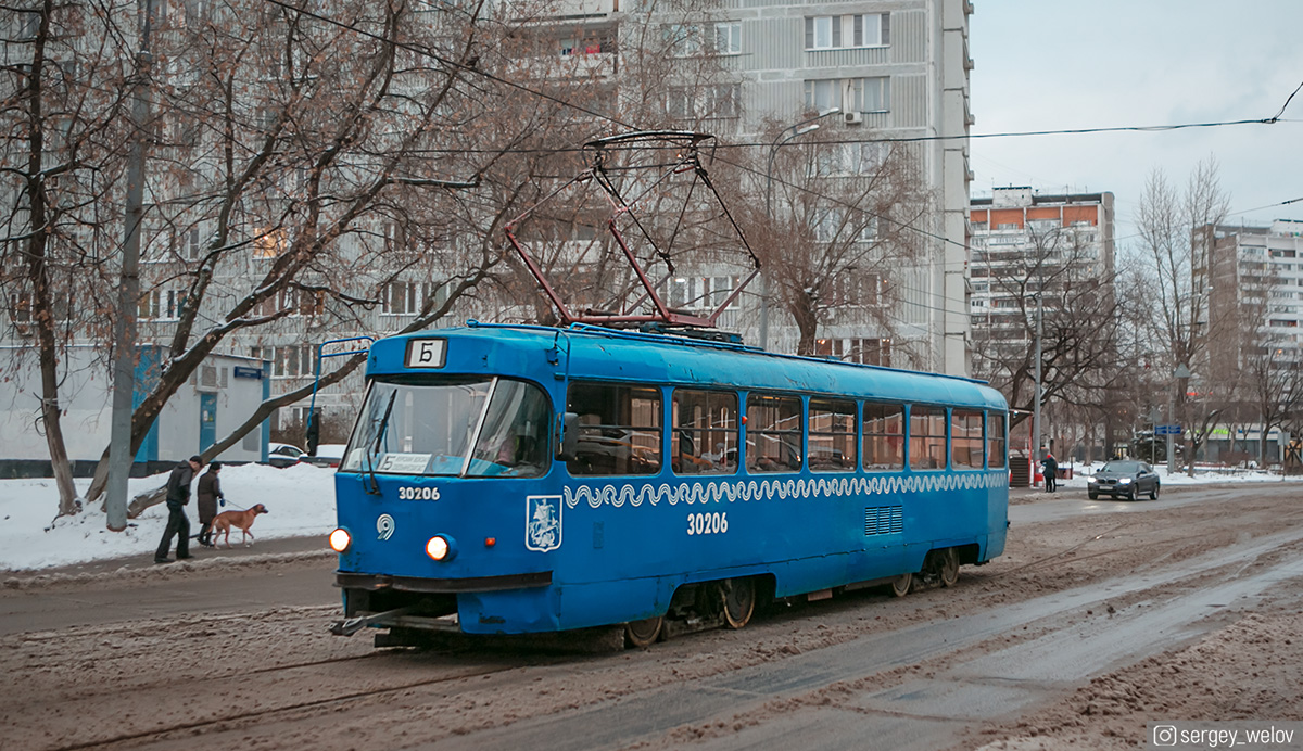 Москва. Tatra T3 (МТТЧ) №30206