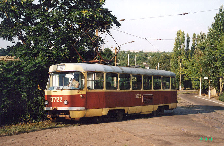 Донецк. Tatra T3 (двухдверная) №3722