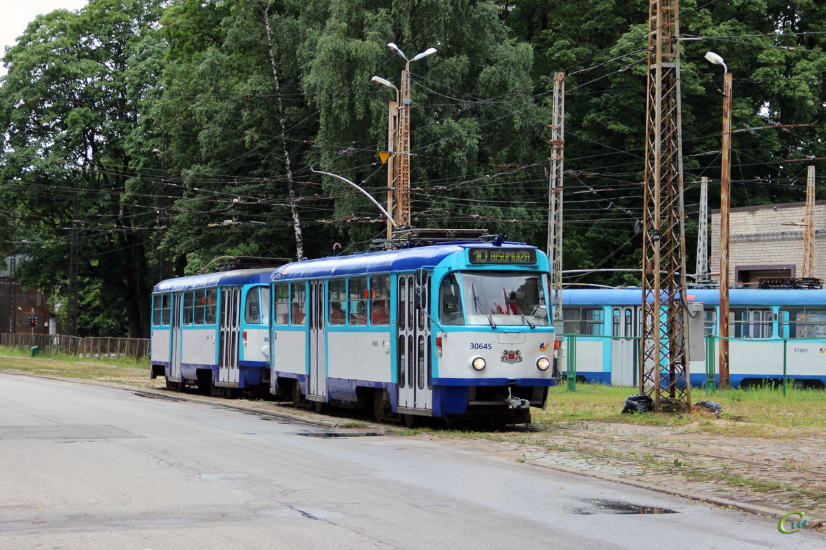 Рига. Tatra T3A №30645, Tatra T3A №30656