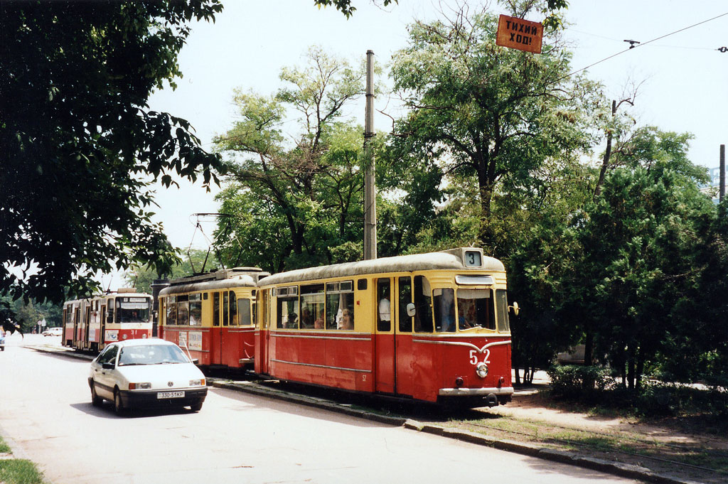 Евпатория. Tatra KT4SU №31, Gotha B57 №52, Gotha T57 №19