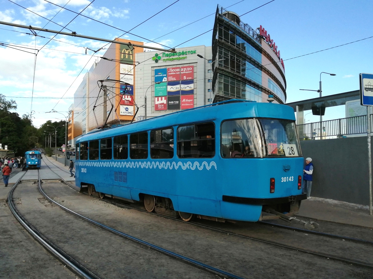 Москва. Tatra T3 (МТТЧ) №30143