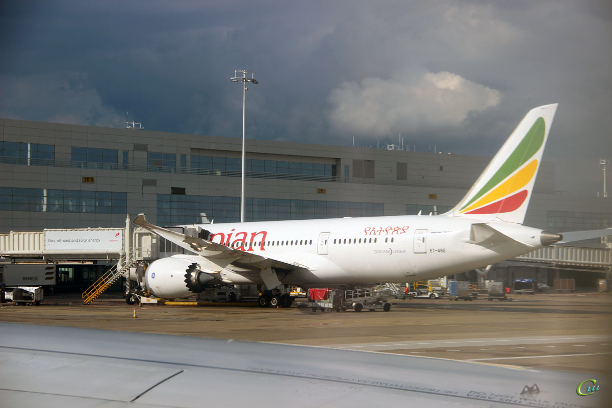 Брюссель. Самолет Boeing 787 (ET-ASG) авиакомпании Ethiopian Airlines