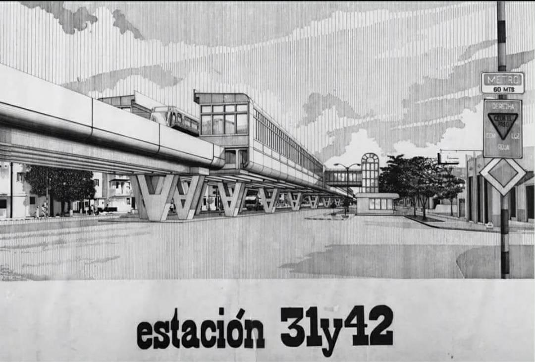 Гавана. Проект станции на эстакаде Улицы 31 и 42 второй (оранжевой) линии метрополитена Гаваны