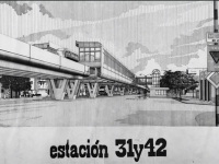 Гавана. Проект станции на эстакаде Улицы 31 и 42 второй (оранжевой) линии метрополитена Гаваны