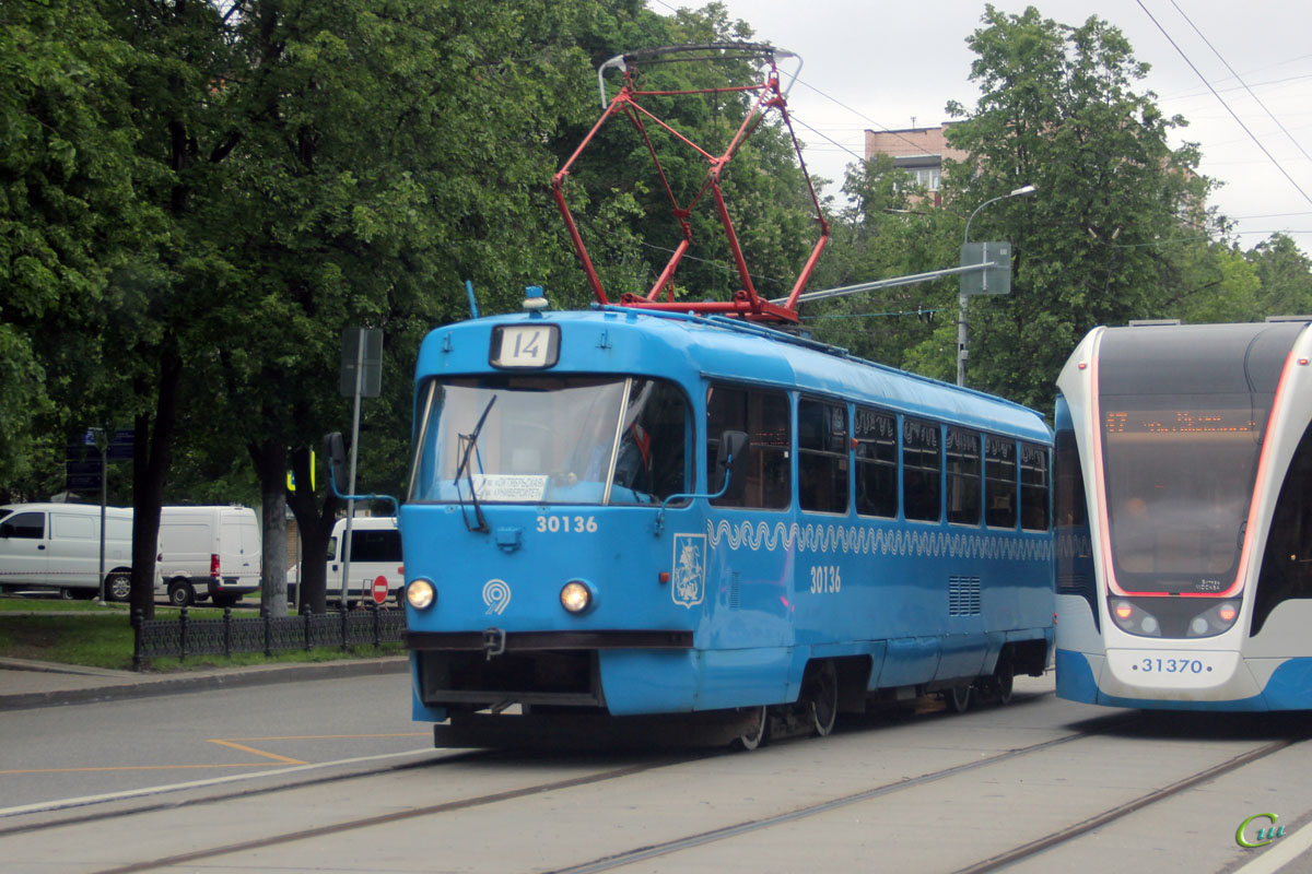 Москва. Tatra T3 (МТТЧ) №30136