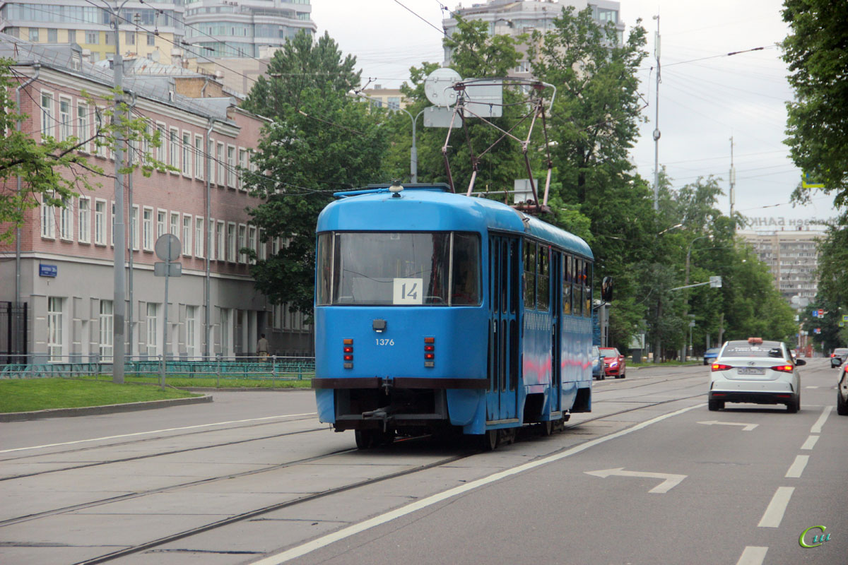 Москва. Tatra T3 (МТТЧ) №1376