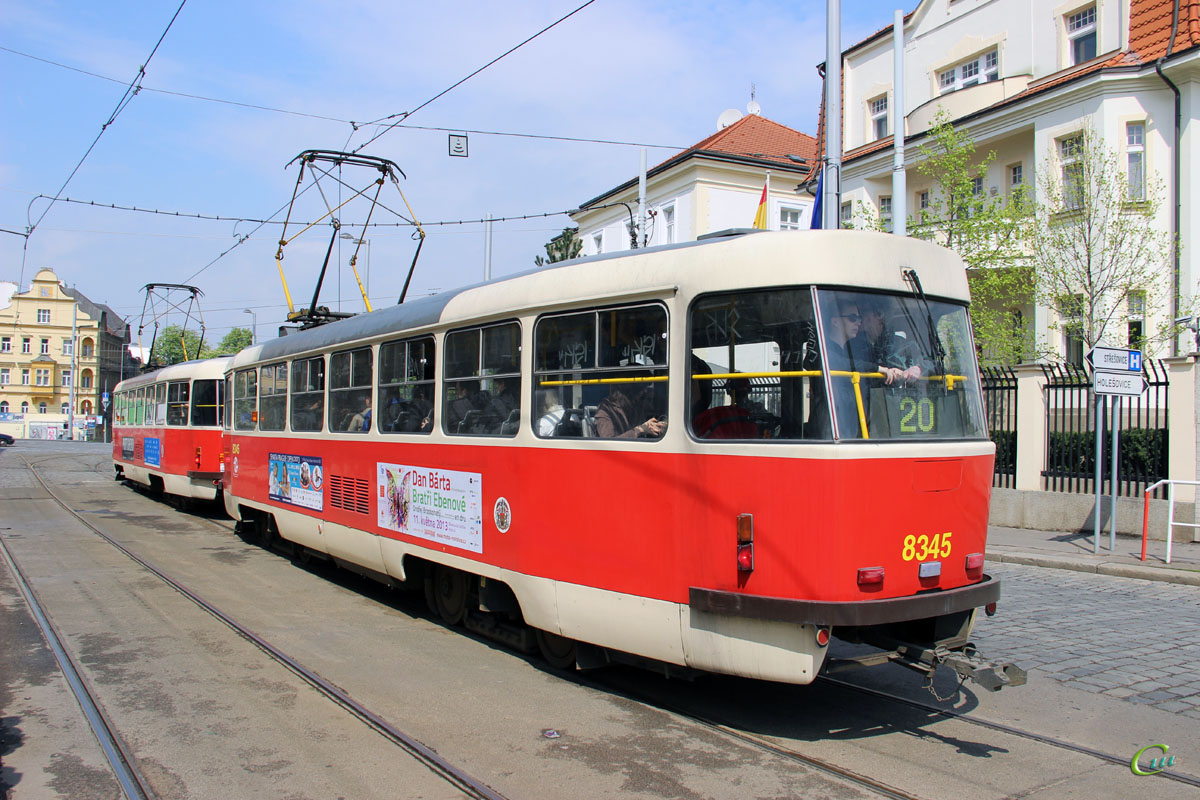 Прага. Tatra T3R.P №8341, Tatra T3R.P №8345