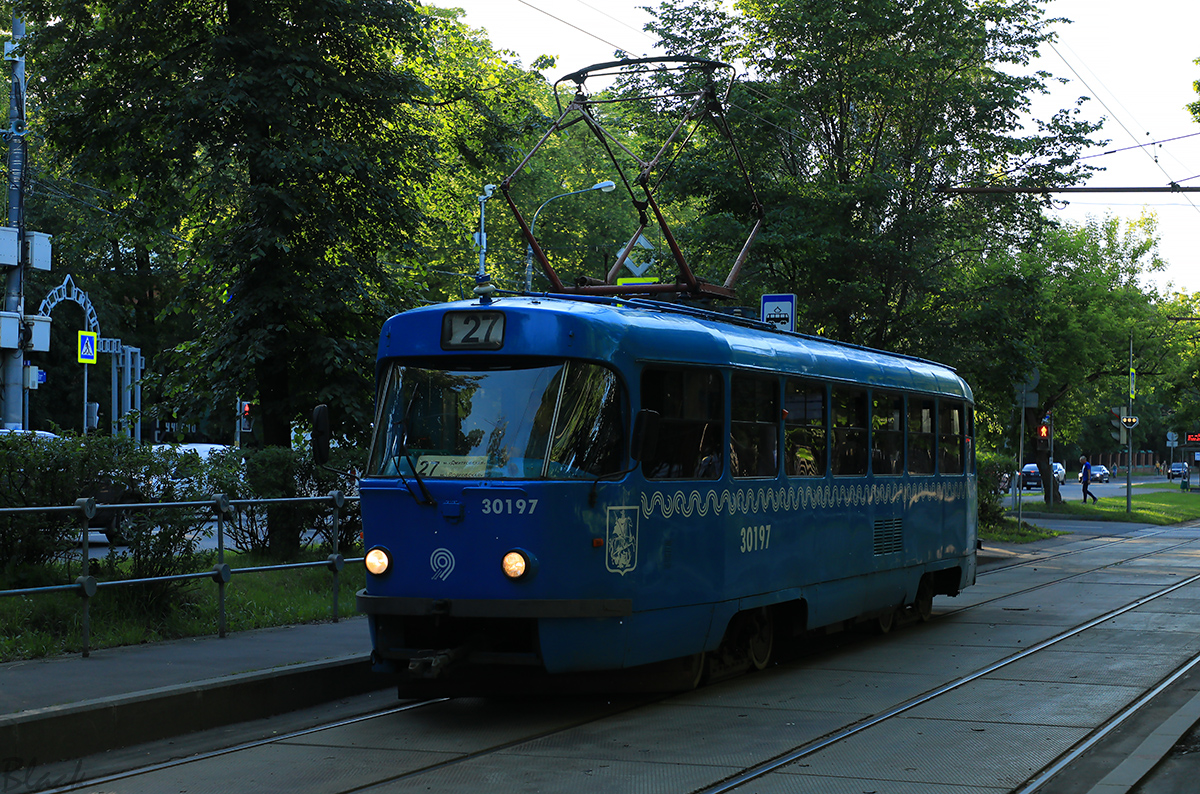 Москва. Tatra T3 (МТТЧ) №30197