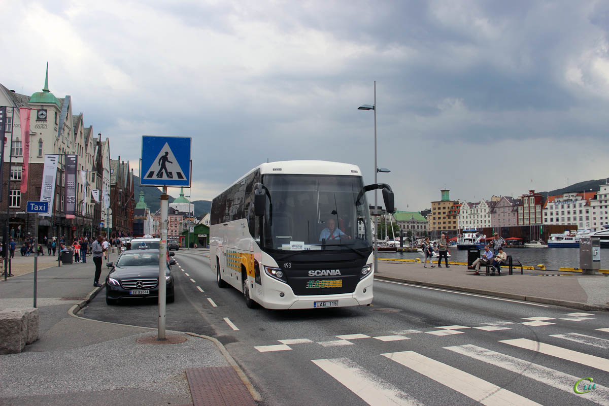Берген. Scania Touring HD (Higer A80T) LAB 115