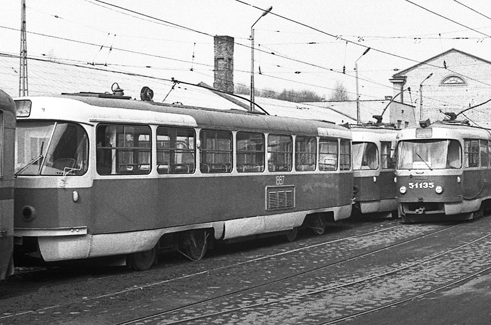 Рига. Tatra T3 (двухдверная) №1887, Tatra T3SU №5-1135