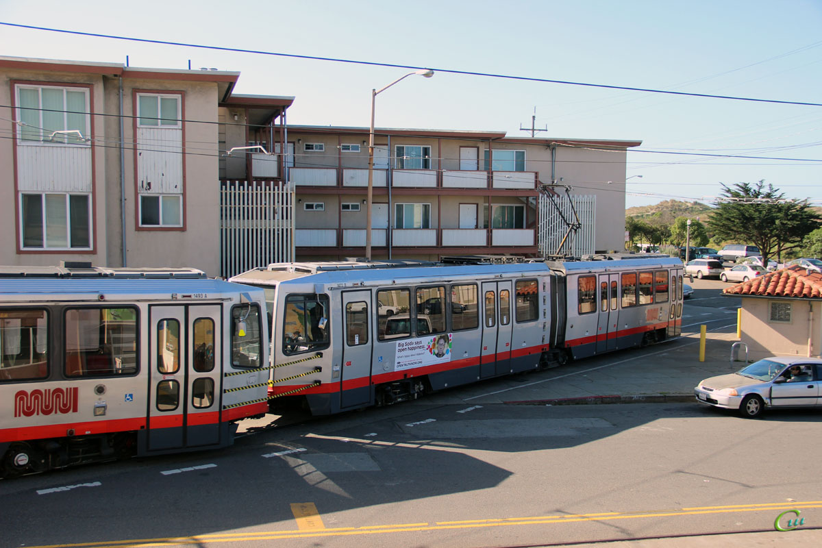 Сан-Франциско. Breda LRV №1423, Breda LRV №1493