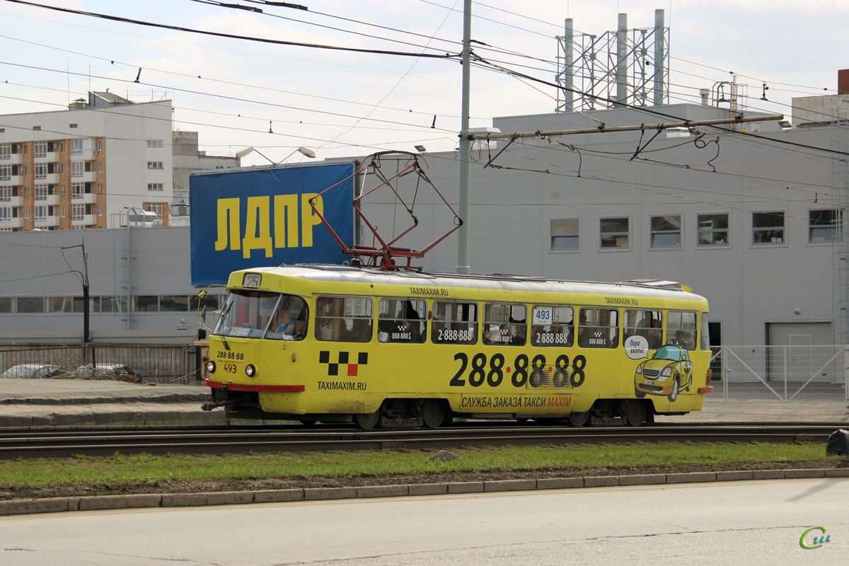 Екатеринбург. Tatra T3 (двухдверная) №493