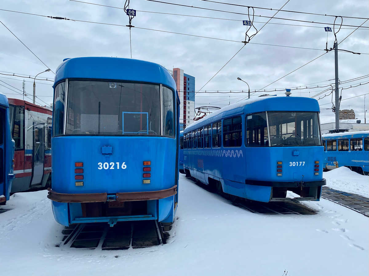 Москва. Tatra T3 (МТТЧ) №30216, Tatra T3 (МТТЧ) №30177