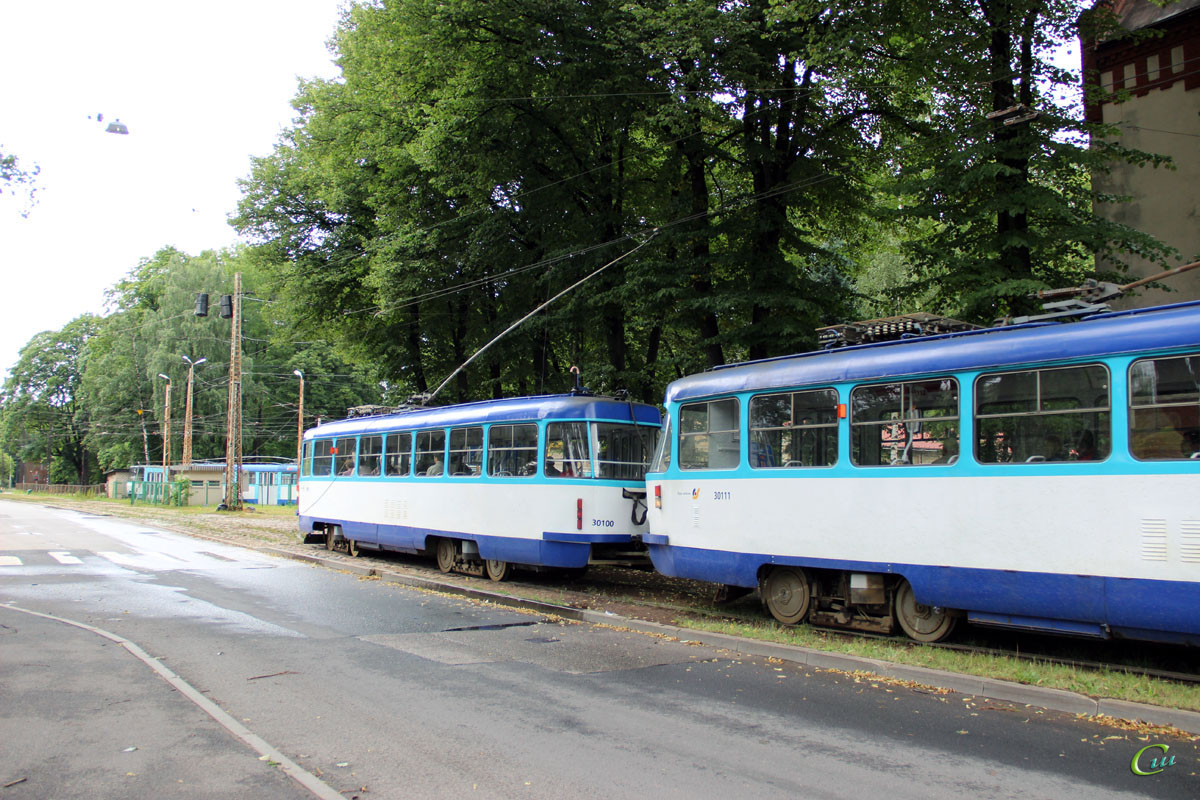 Рига. Tatra T3A №30100, Tatra T3A №30111