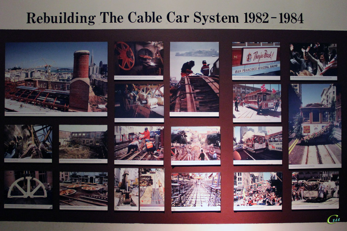 Сан-Франциско. Фотографии, сделанные во время реконструкции системы кабельных трамваев в 1982-1984 годах