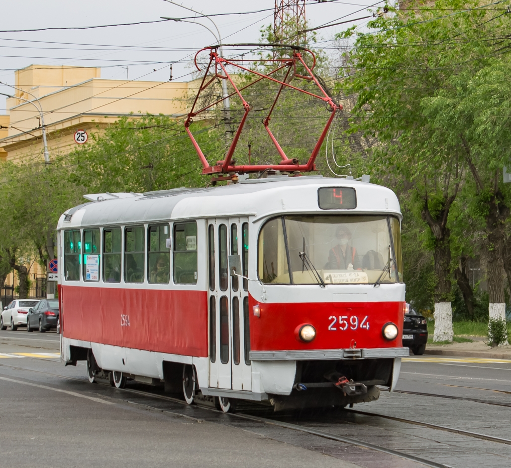Волгоград. Tatra T3 (двухдверная) №2594