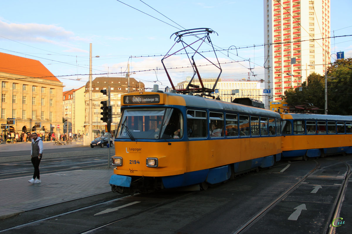 Лейпциг. Tatra T4D-M2 №2062, Tatra T4D-M1 №2194