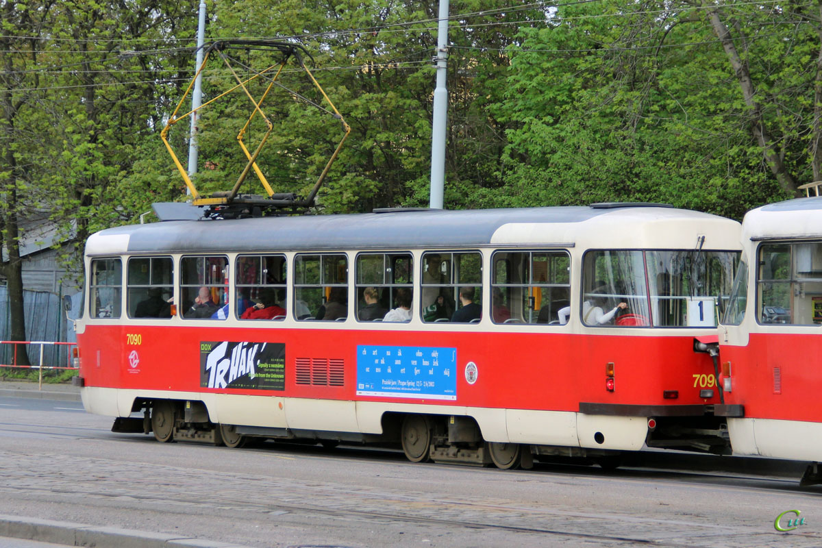 Прага. Tatra T3SUCS №7090