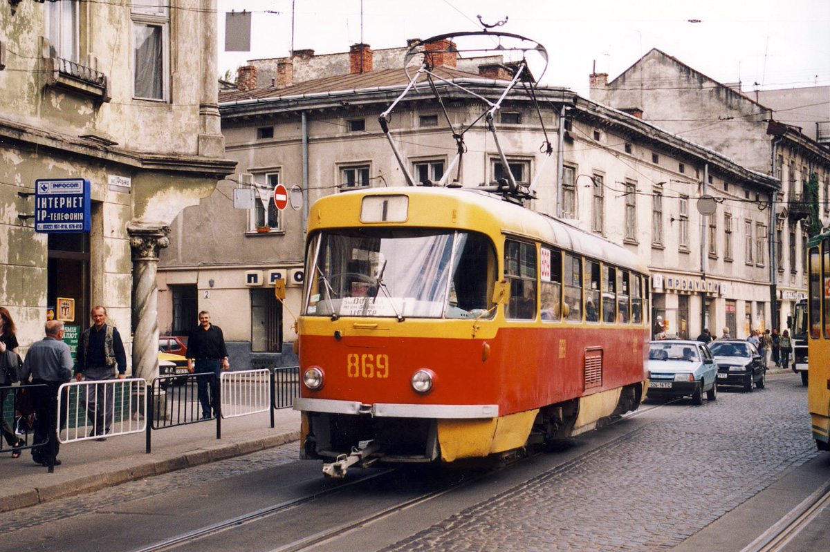 Львов. Tatra T4SU №869