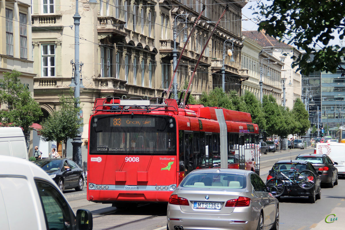 Будапешт. Solaris Trollino 18S №9008