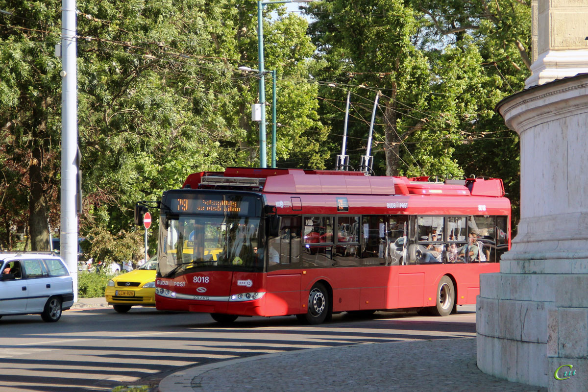 Будапешт. Solaris Trollino III 12 Škoda №8018