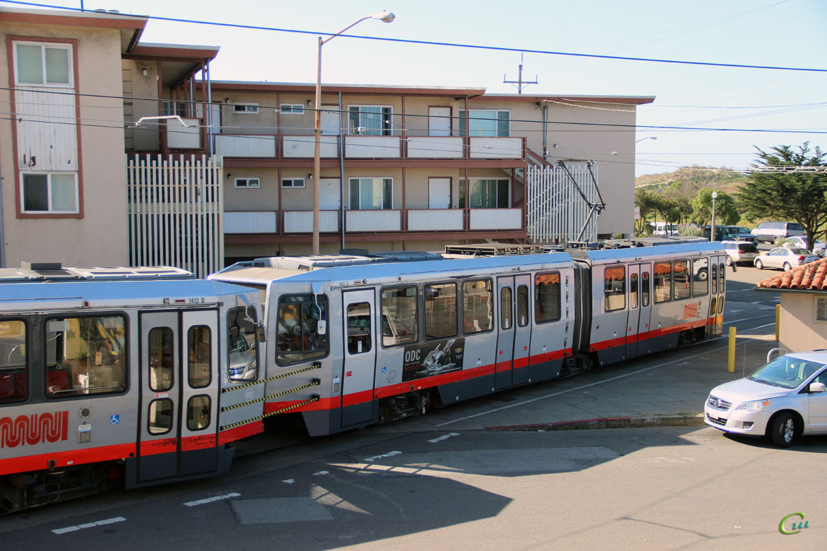 Сан-Франциско. Breda LRV №1410, Breda LRV №1413