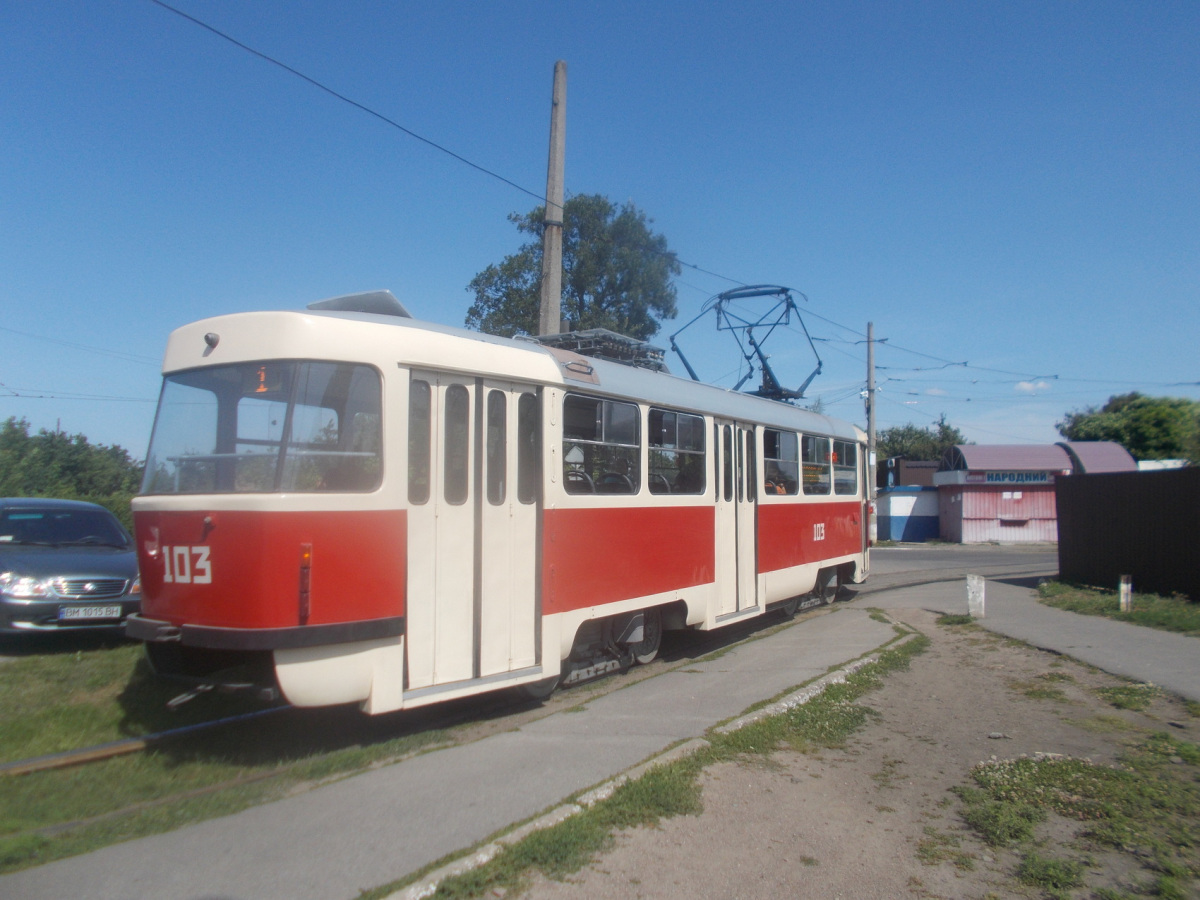 Конотоп. Tatra T3A №103