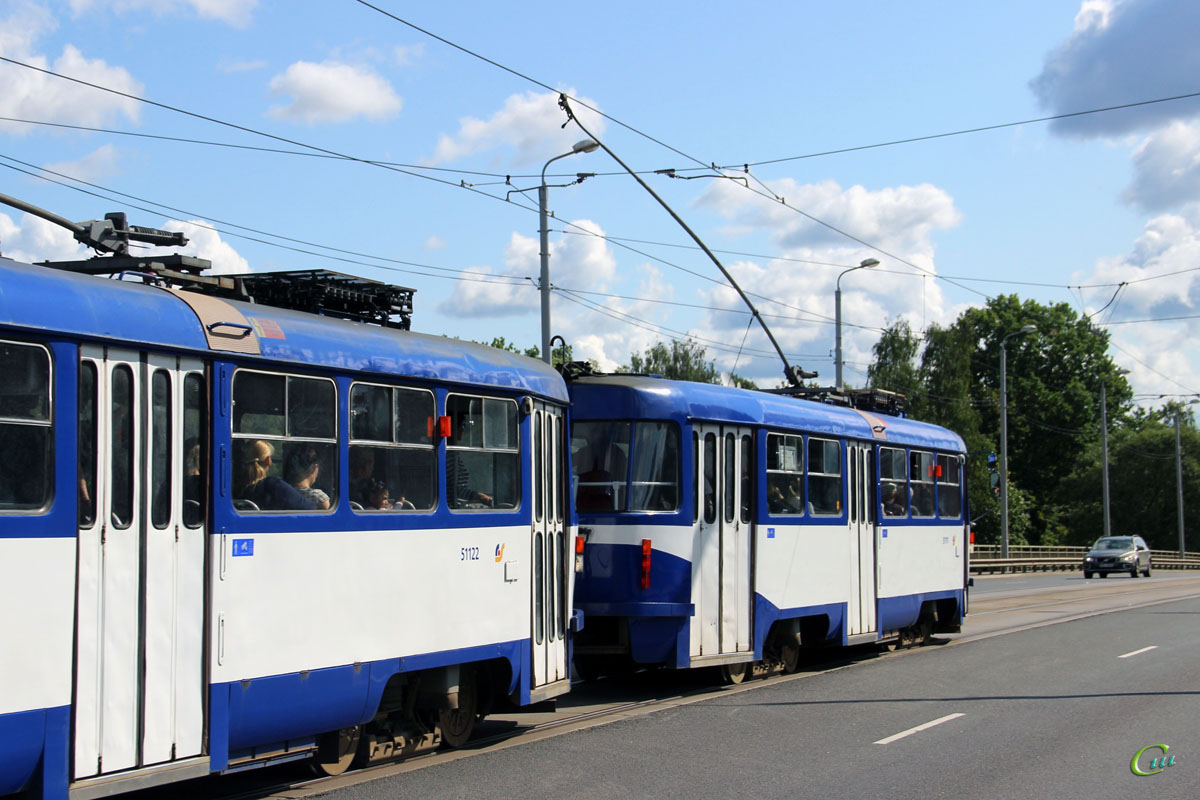 Рига. Tatra T3A №51111, Tatra T3A №51122