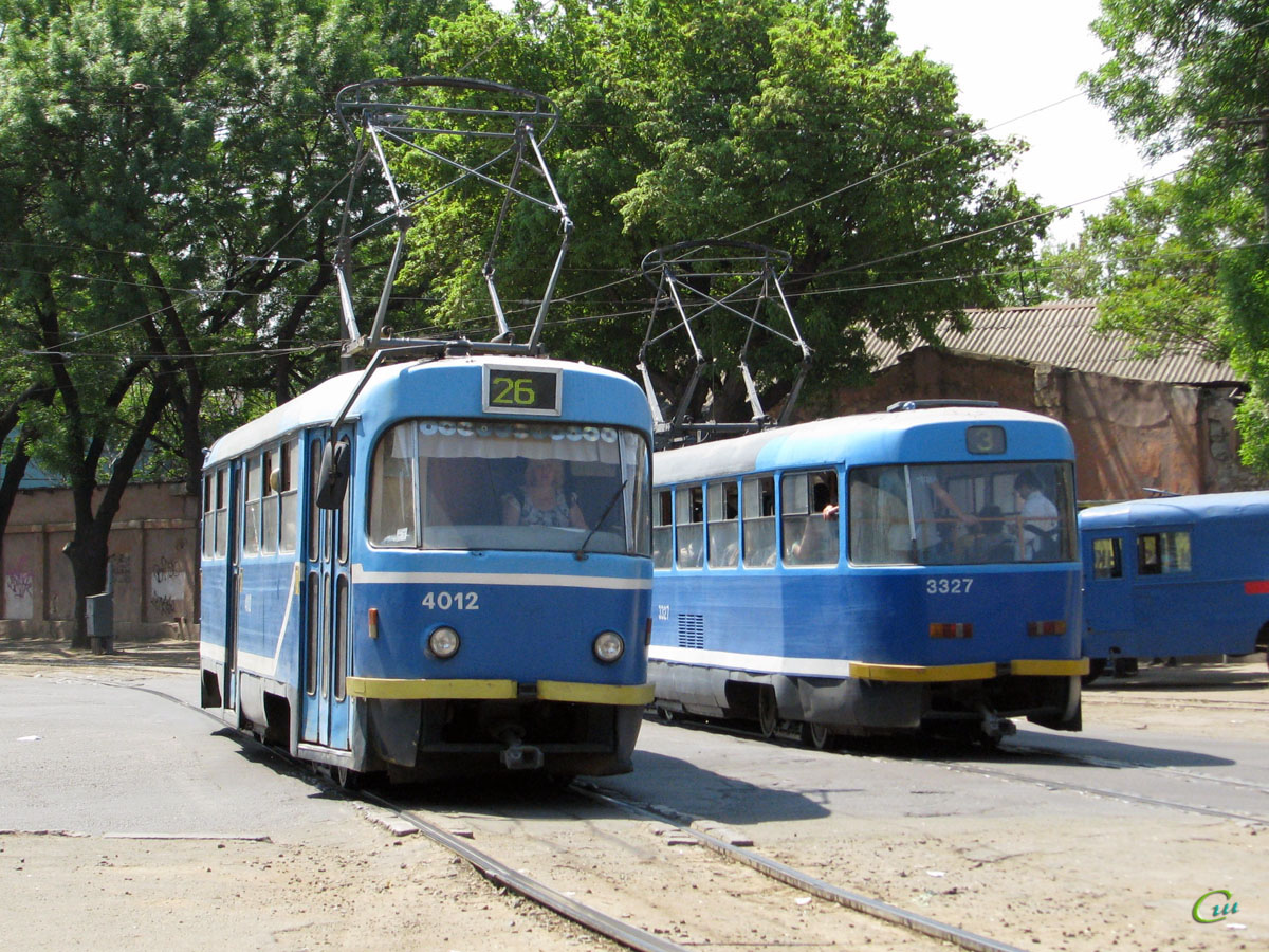 Одесса. Tatra T3R.P №3327, Tatra T3R.P №4012