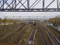 Агрыз. Вид на станцию Агрыз с пешеходного моста между станцией Агрыз и локомотивным депо Агрыз