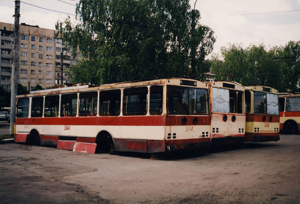 Львов. Škoda 14Tr02/6 №535, Škoda 14Tr89/6 №558, Škoda 14Tr89/6 №564