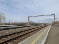 Карталы. Станция Тумак, вид с пассажирской платформы в сторону Гирьяла и Тамерлана