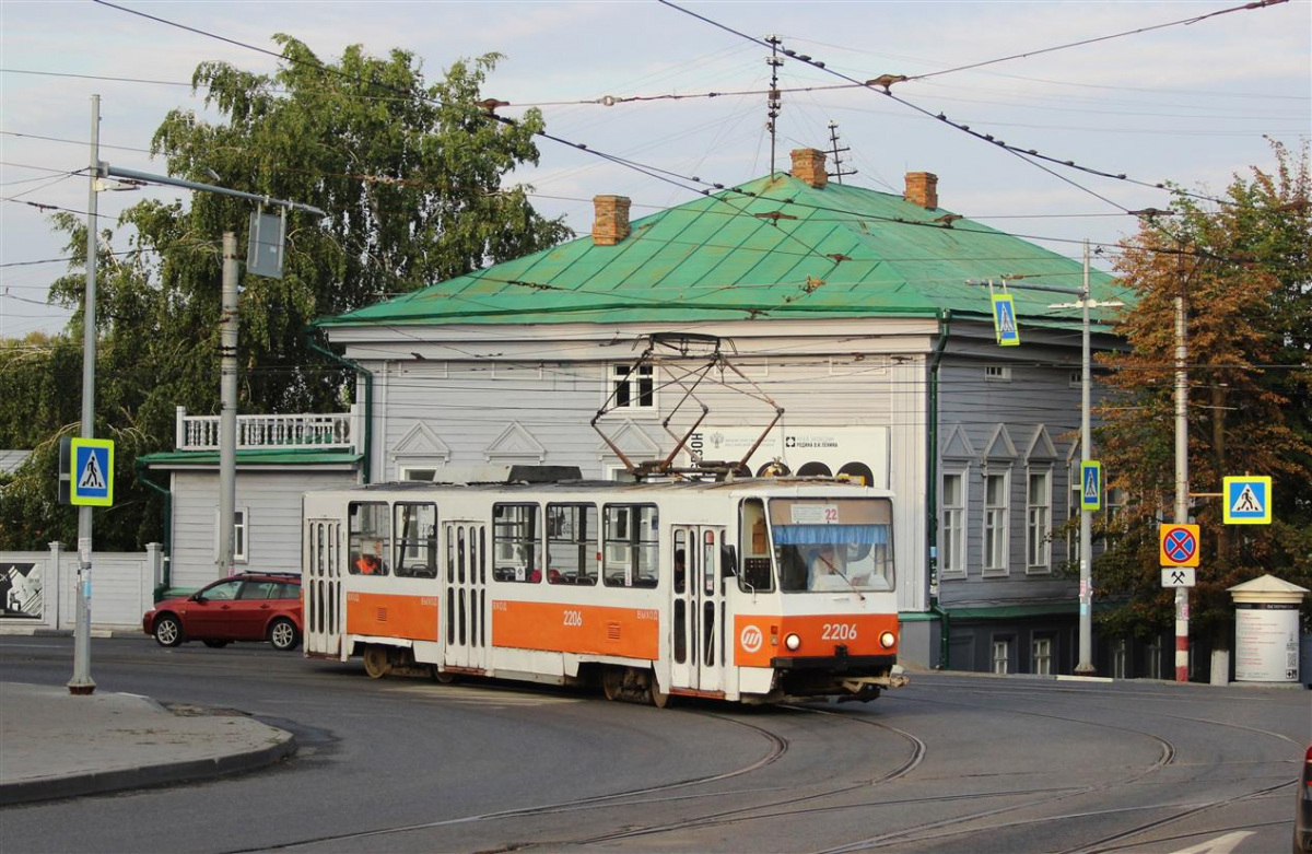 Ульяновск. Tatra T6B5 (Tatra T3M) №2206