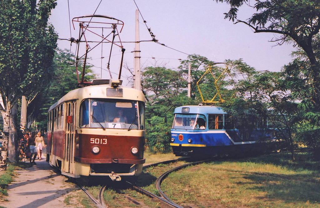 Одесса. Tatra T3SU №5013, Tatra T3R.P №4063