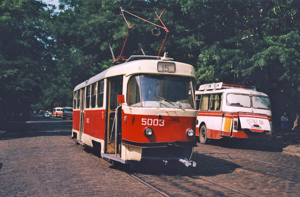 Одесса. Tatra T3SU №5003, ЛАЗ-695Н 417-82OA