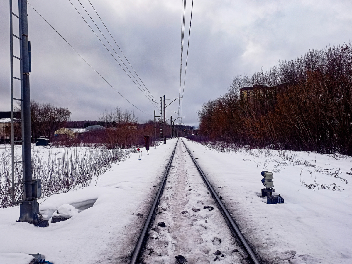 Ногинск. Станция Ногинск, путь от платформы Захарово