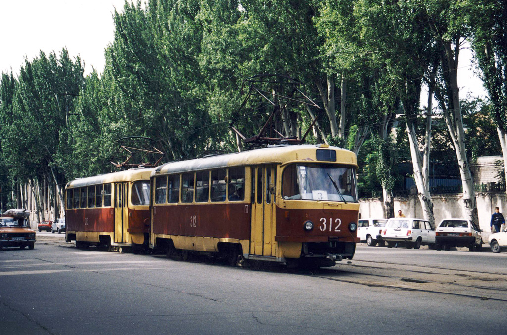 Запорожье. Tatra T3 (двухдверная) №312, Tatra T3 (двухдверная) №313